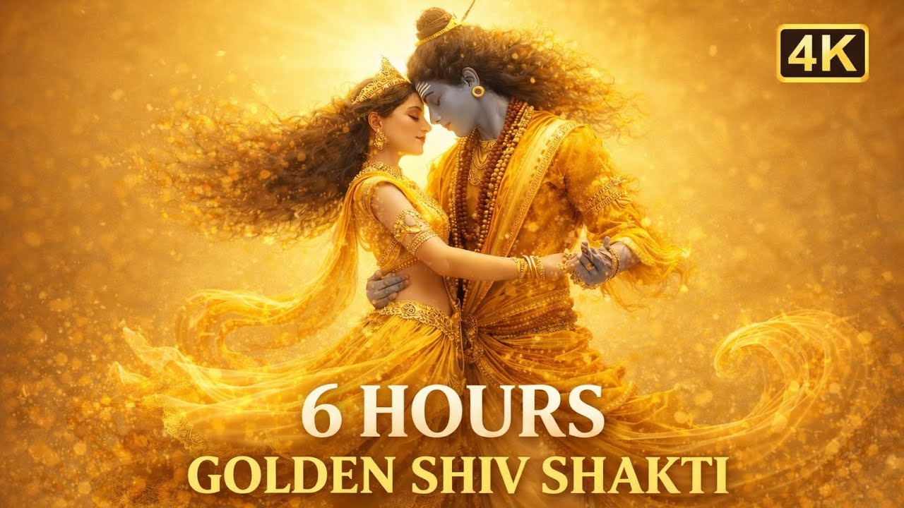 6 Hours Golden Shiv Shakti Meditation 🔱 Divine Energy Healing | Om Namah Shivaya | 4K Ultra HD