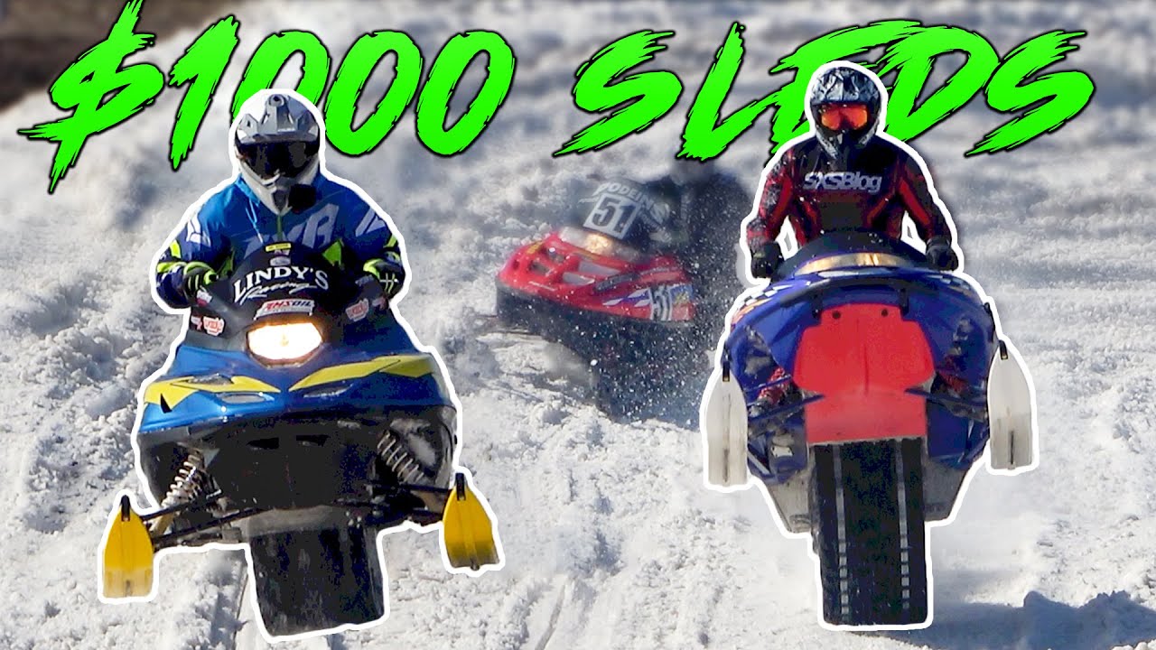 The BIGGEST Cheap Snowmobile Race EVER!