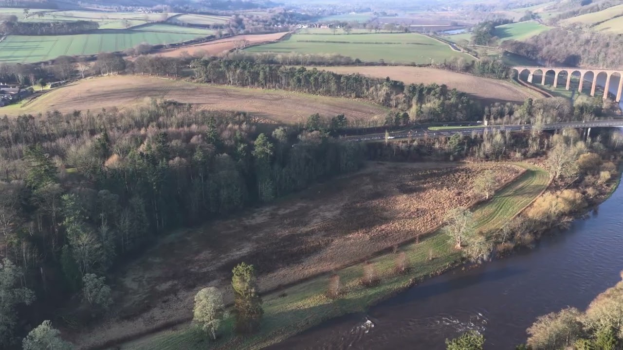 The 3 Bridges Crossing the River Tweed Scotland  Mavic 4 Pro
