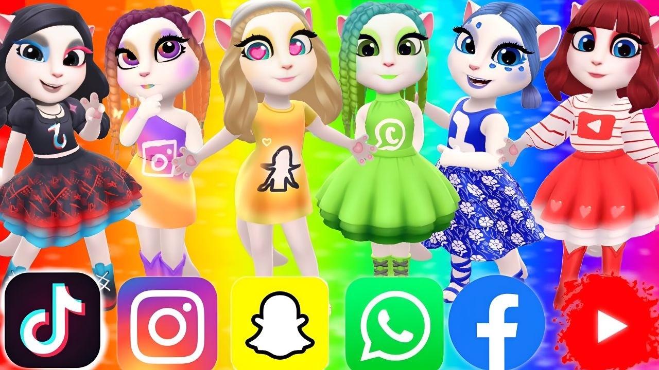 🌈😻ANGELA 2 ➕SOCIAL MEDIA Yutube SnapChat Watsap Reddit