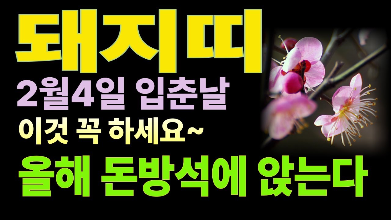 돼지띠,입춘대길