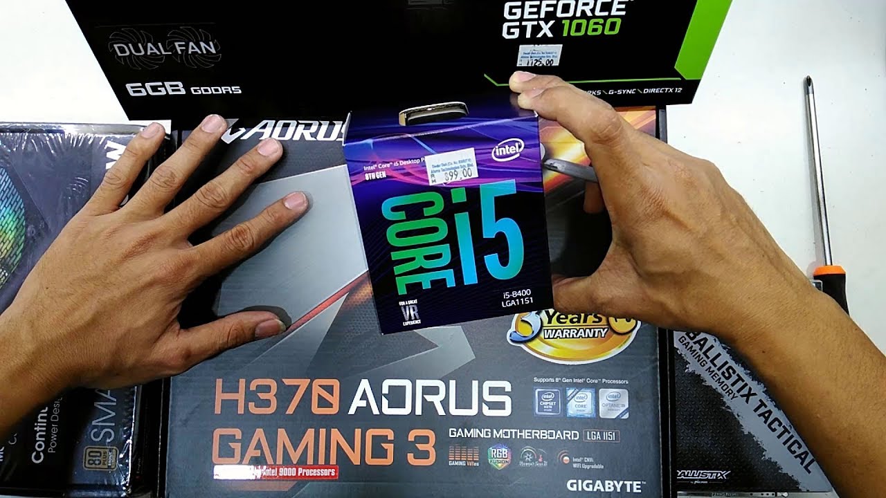 intel Core i5 8400 Gigabyte H370 AORUS GAMING 3 Palit GTX 1060 GAMING RIG 2019