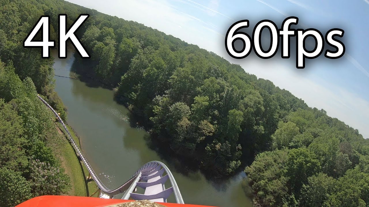 Apollo's Chariot front seat on-ride 4K POV @60fps Busch Gardens Williamsburg