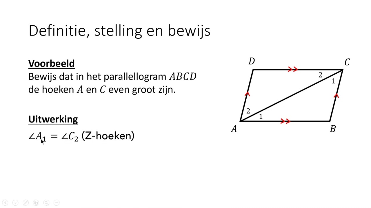 Definitie, stelling en bewijs (3 VWO)