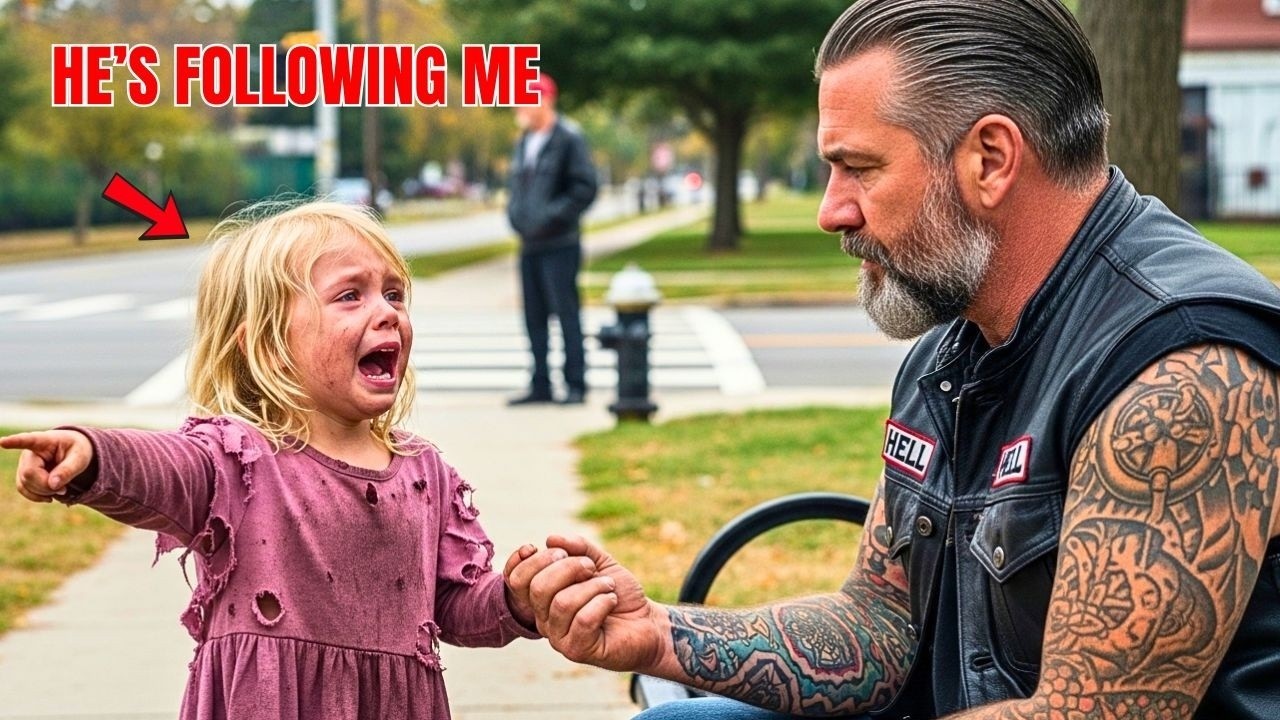 “He’s Following Me!” A 5 Year Old Whispered to A Biker — The Stalker Never Saw 170 Bikers Coming