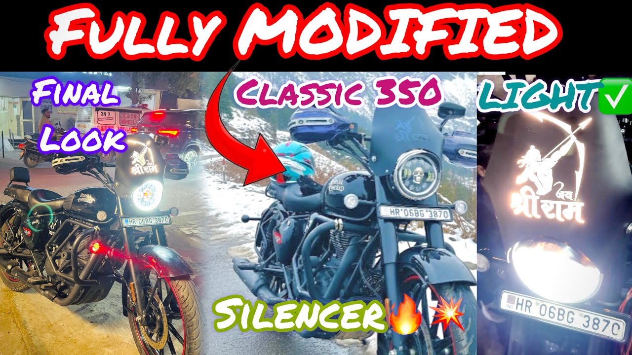 Fully modified| Silencer💥🔥| Expensive Light✅| Classic 350 modified| Dashing look