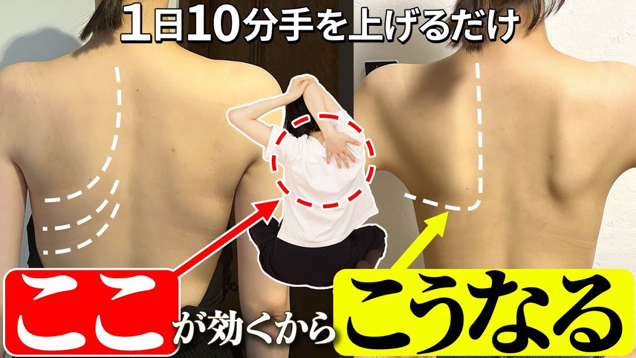 【やった人から変わる！🔥】ばんざいするだけで背中のハミ肉＆疲れがスッキリ消える驚きのリンパケア✨