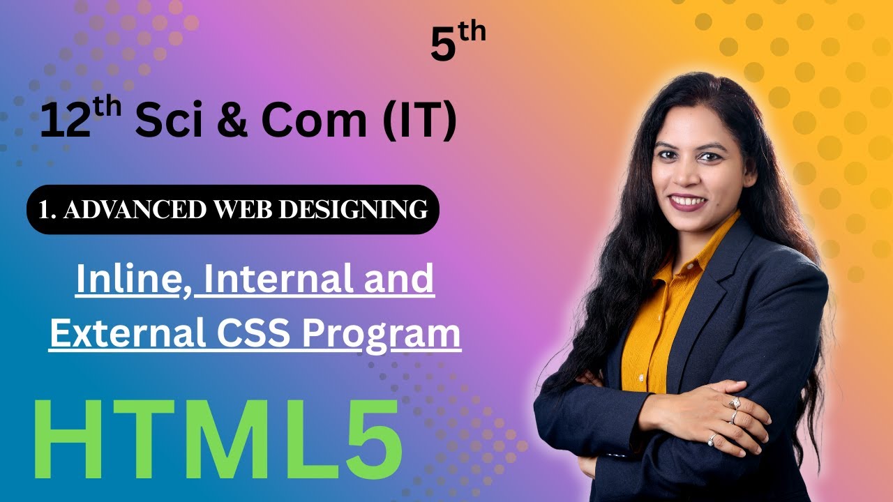 Inline CSS, Internal CSS and External CSS Program