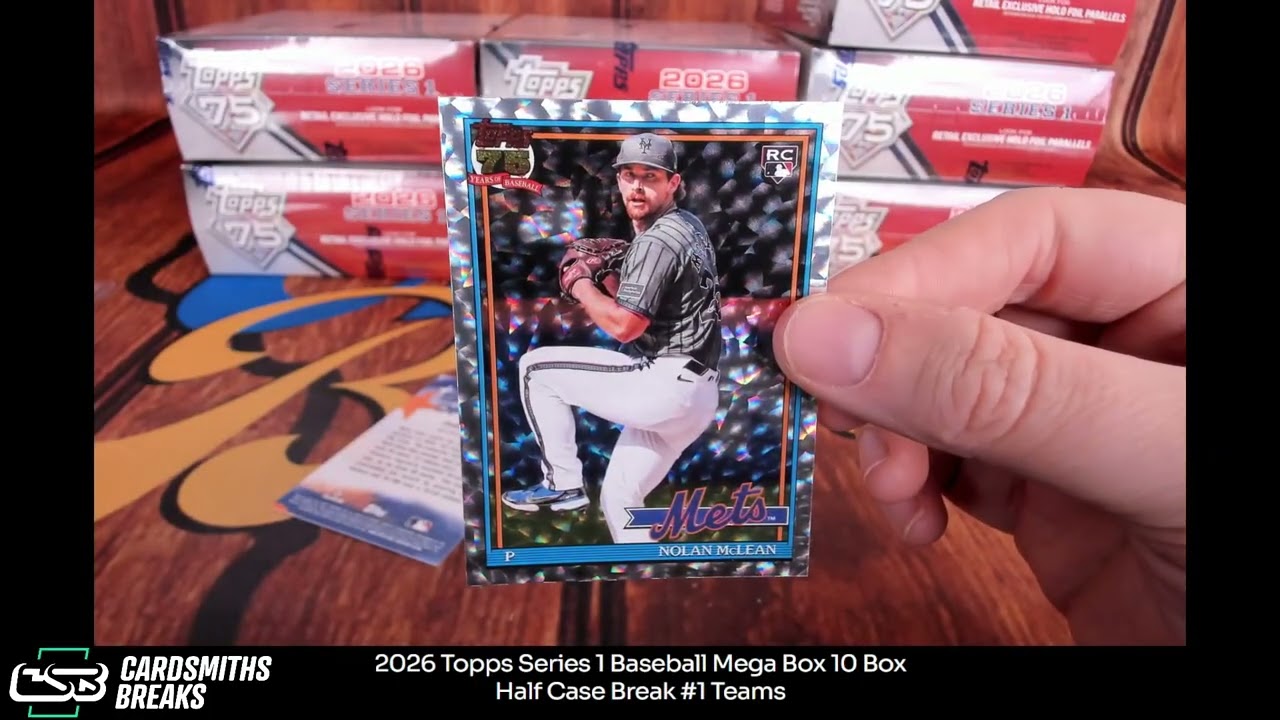 2026 Topps Series 1 Baseball Mega Box 10 Box Half Case Break #1