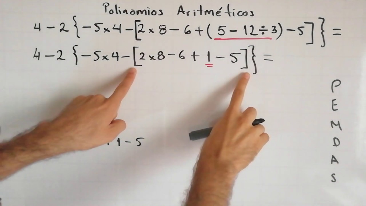 Signos de agrupación | Operaciones combinadas | Polinomios Aritméticos