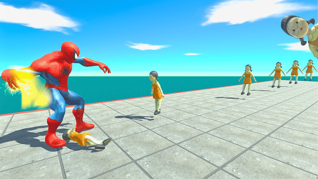 Игра «Команда Мстителей против 10 уровней игры Squid» — сравнение размеров ARBS.