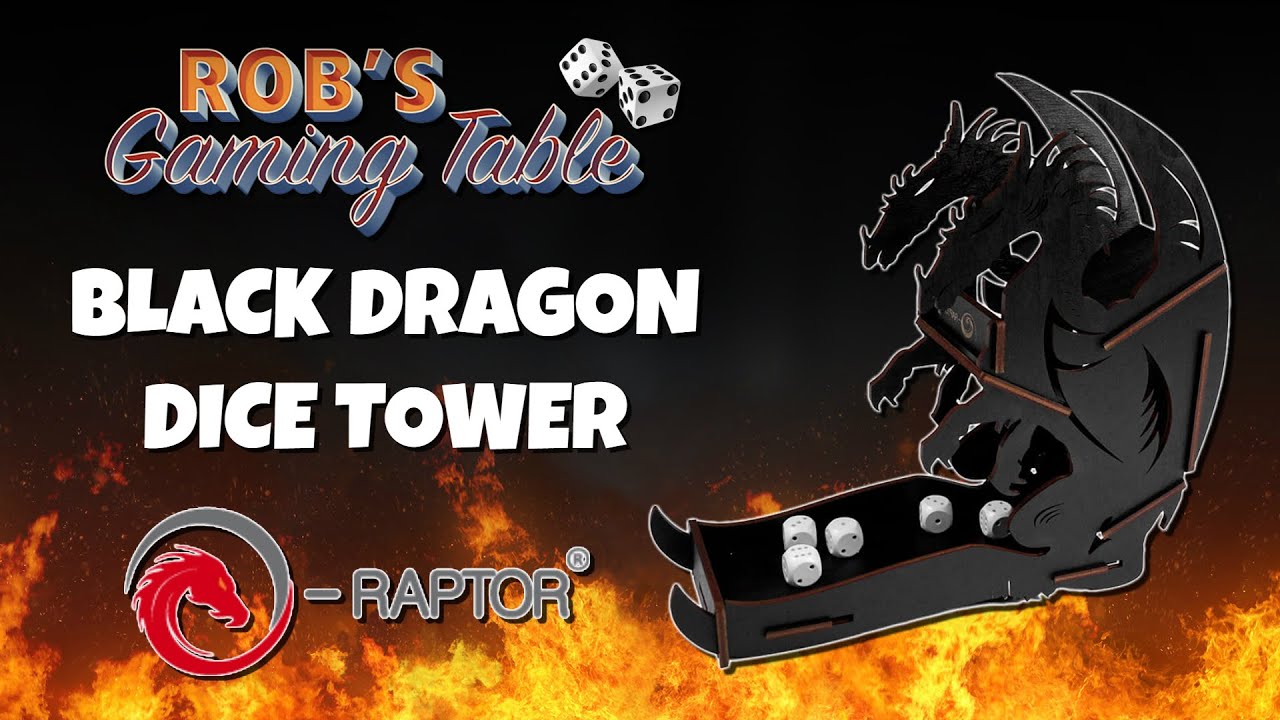 e-Raptor Dice Tower - Large Black Dragon