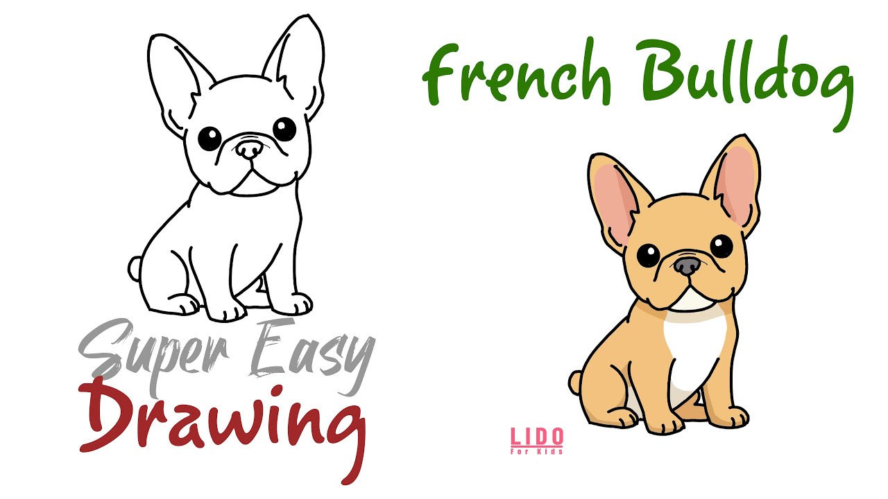 How to Draw a Cute French Bulldog Puppy 🐾 Easy Step by Step for Kids & Beginners #lidoartworks