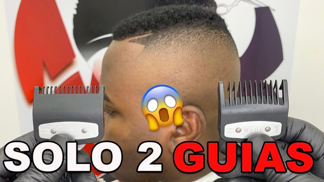COMO HACER UN DESVANECIDO CON SOLO 2 GUIAS  ( COMO HACER UN DEGRADADO CON SOLO 2 PEINES FACIL