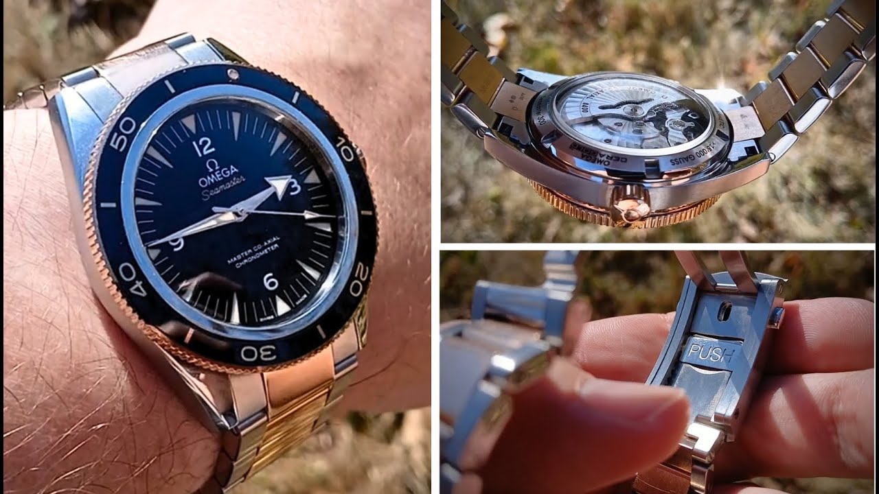 Omega Two Tone Seamaster 300 in 18K Sedna Gold