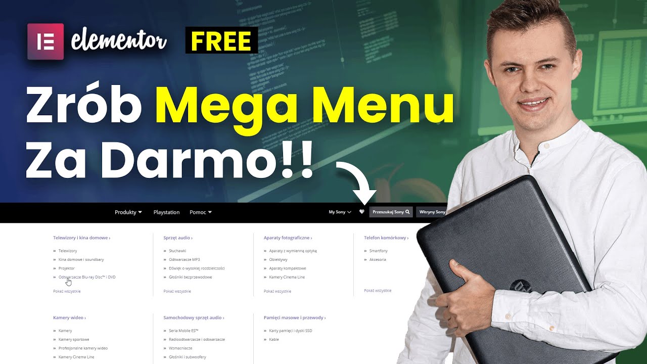 Elementor Mega Menu. Jak Zrobić Mega Menu w Elementorze. Mega Menu WordPress. Darmowa Wtyczka.
