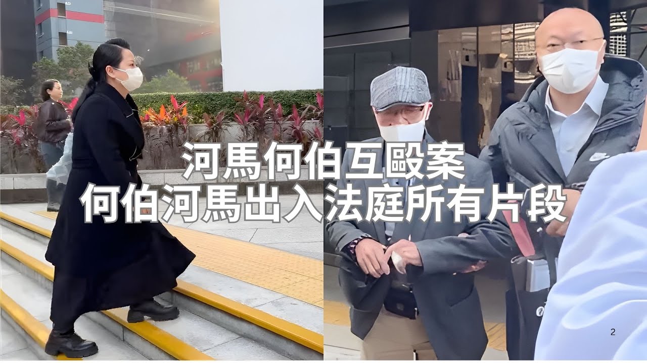 河馬何伯互毆案何伯河馬出入法庭所有片段