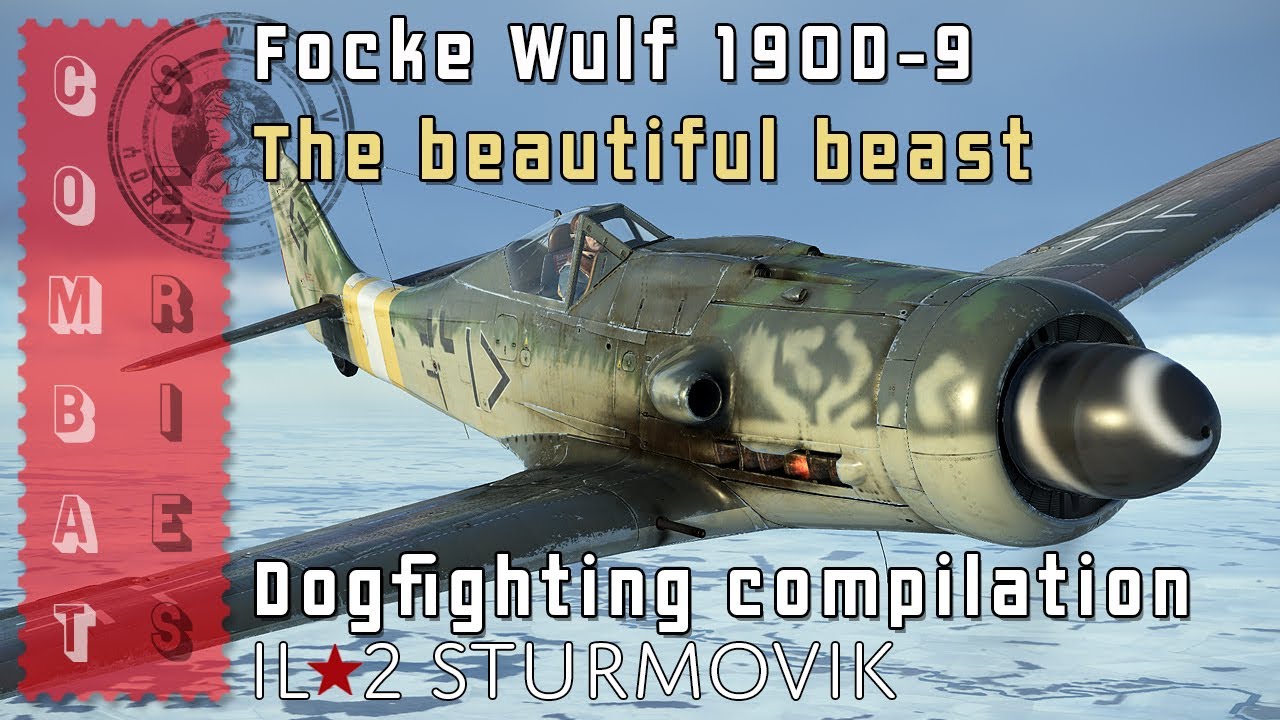 IL2 Sturmovik Game Play 2022 - Rheinland Winter Map - Combat Compilation Focke-Wulf 190D-9, Part 1