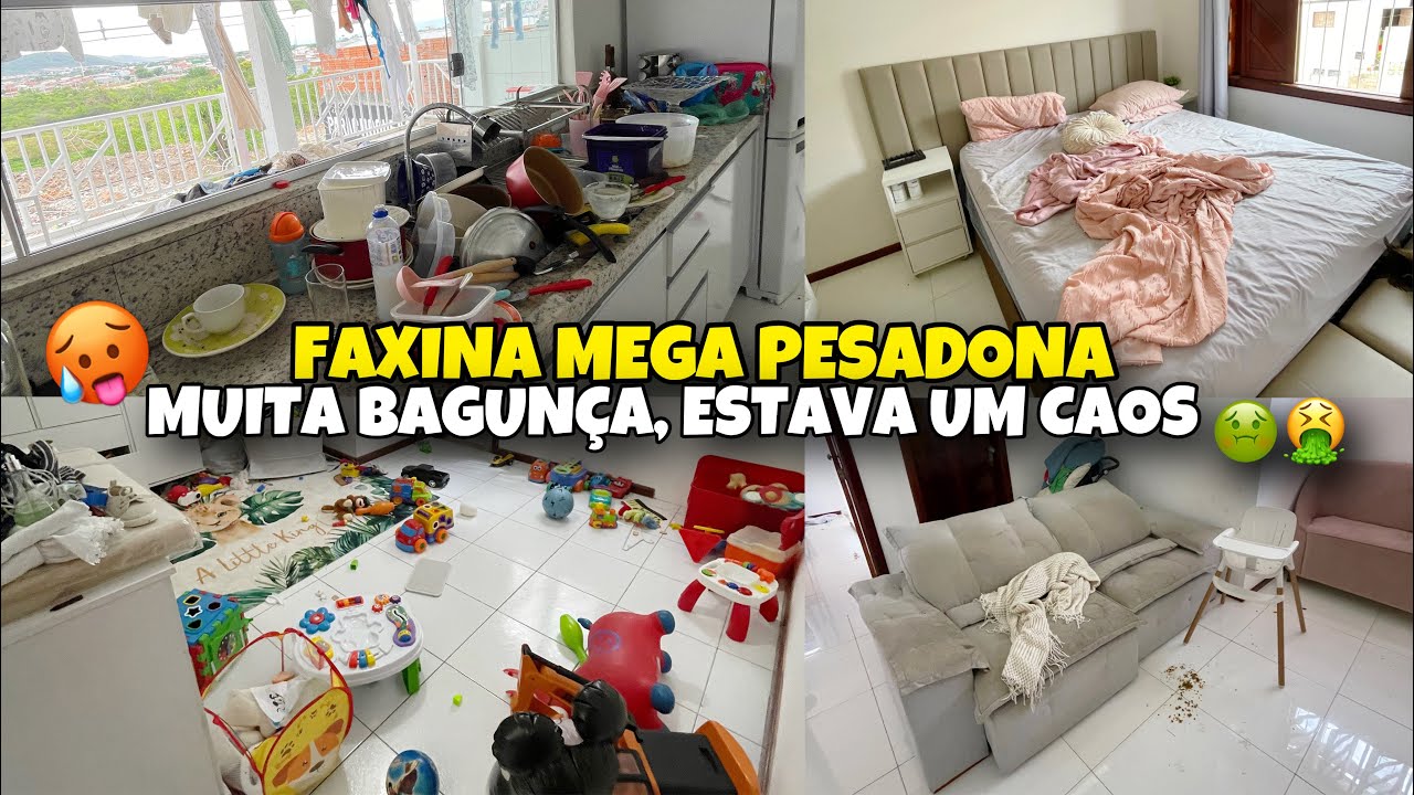 FAXINA MEGA PESADONA🥵 A CASA ESTAVA UM CAOS MUITA SUJEIRA, DO LIXO🤢🤮AO LUXO 🏡✨😍💖