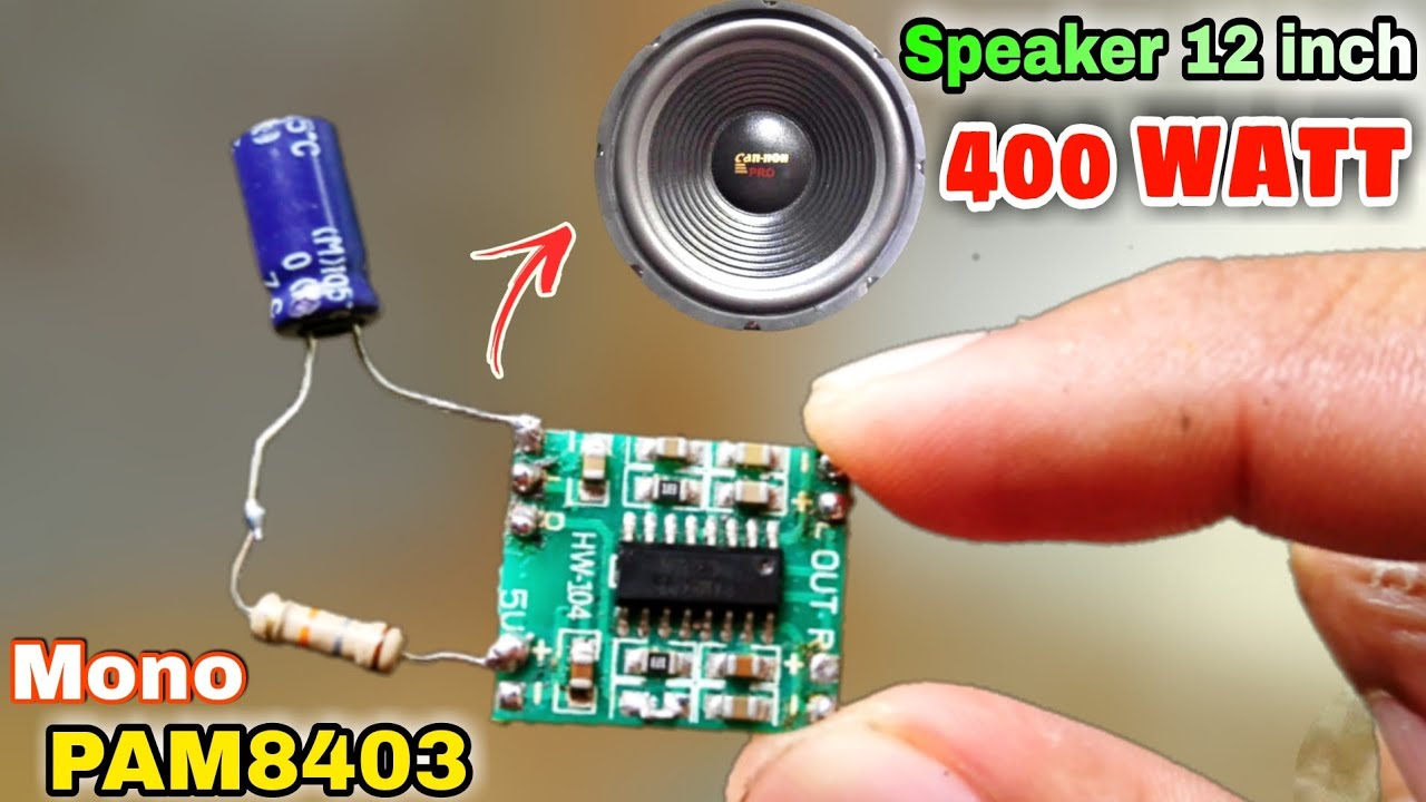 skema amplifier PAM8403 sederhana mudah di pahami || bass kuat
