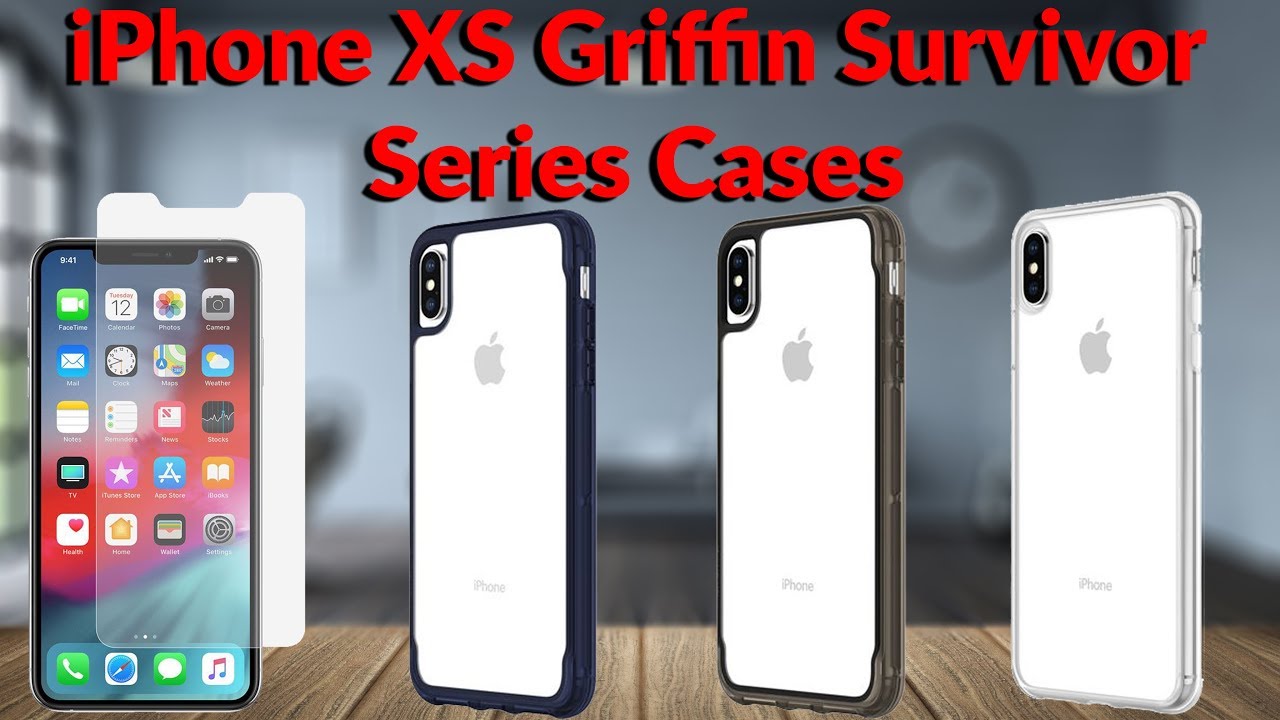 iPhone XS Max Griffin Survivor Series Cases & Screen Protector - YouTube Tech Guy