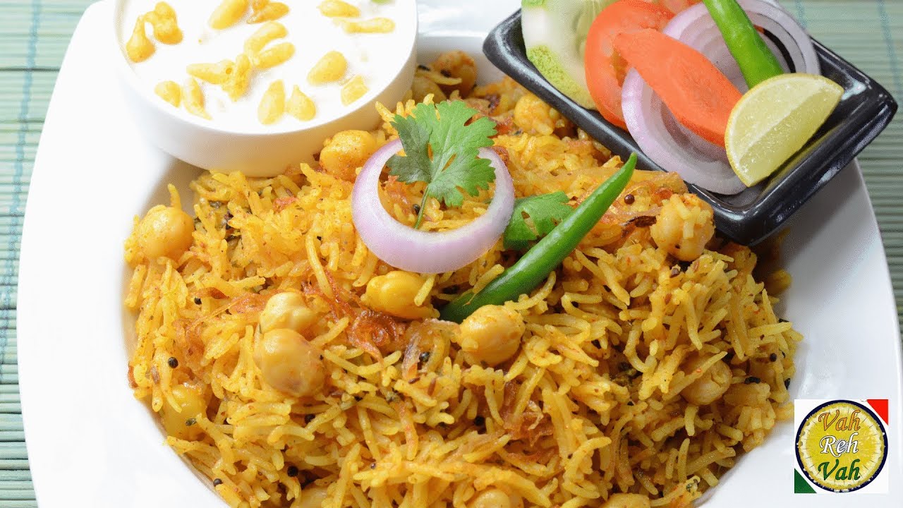 Achari Chaana Pulao - By VahChef @ VahRehVah.com