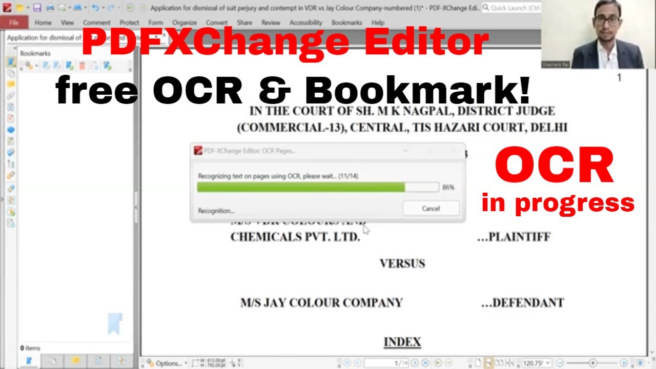 How to do OCR and bookmarking before case filing ? #efiling #efilingportal