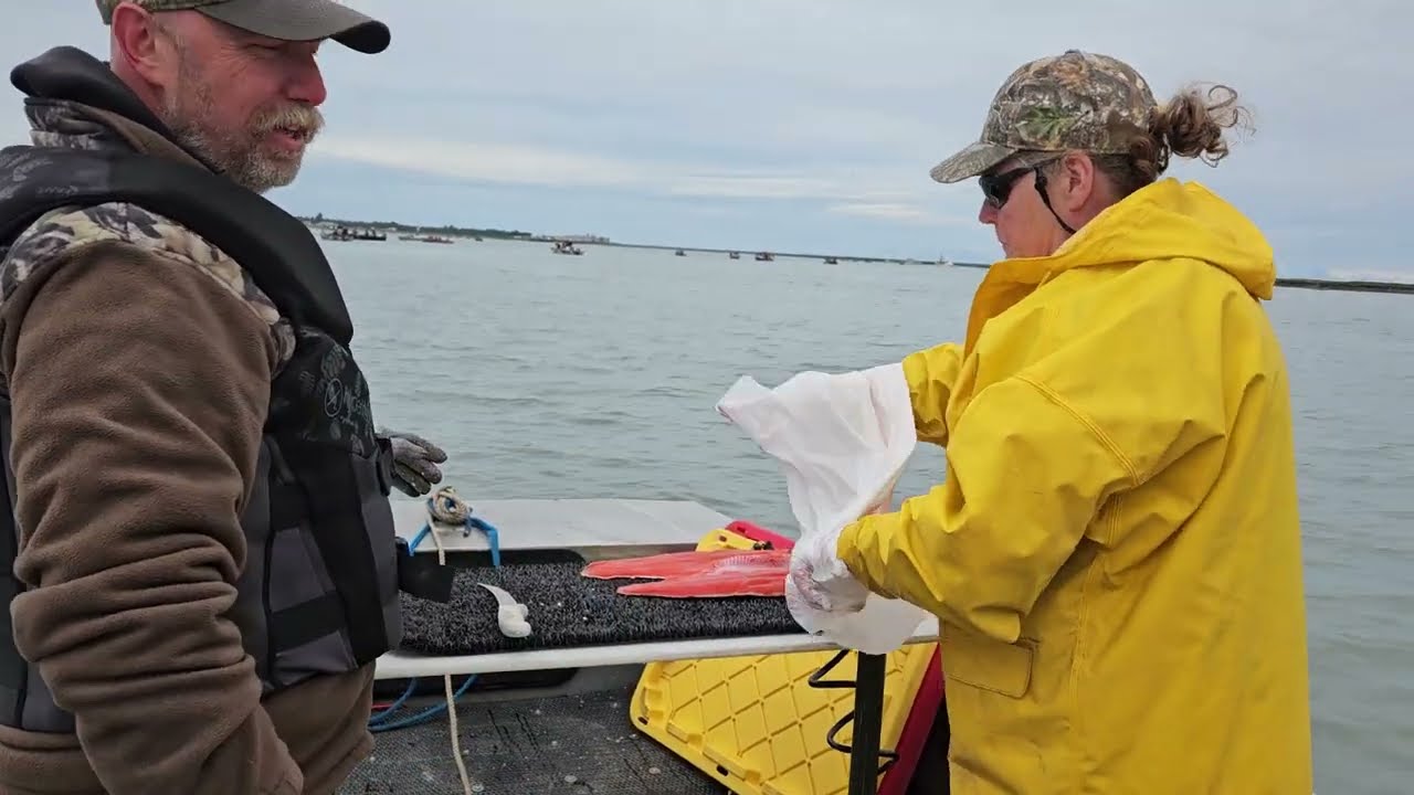 Fish Camp #1 - Out on the boat filleting fish