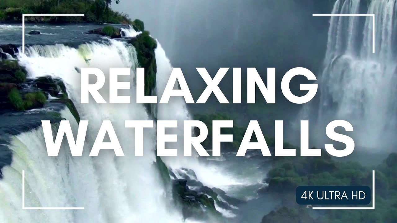 🌊 Breathtaking Waterfalls: 4K Ultra HD with Soulful Music | Relax & Experience Nature's Wonder 🎵