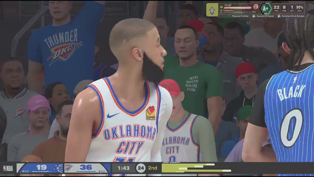 Frasethemediaman dog walking the Orlando magic on NBA 2K 26