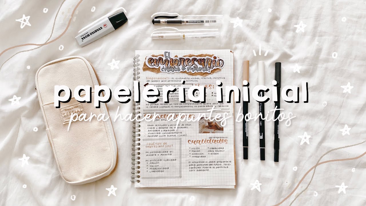 PAPELER&Iacute;A para COMENZAR a hacer APUNTES BONITOS 📓🌟
