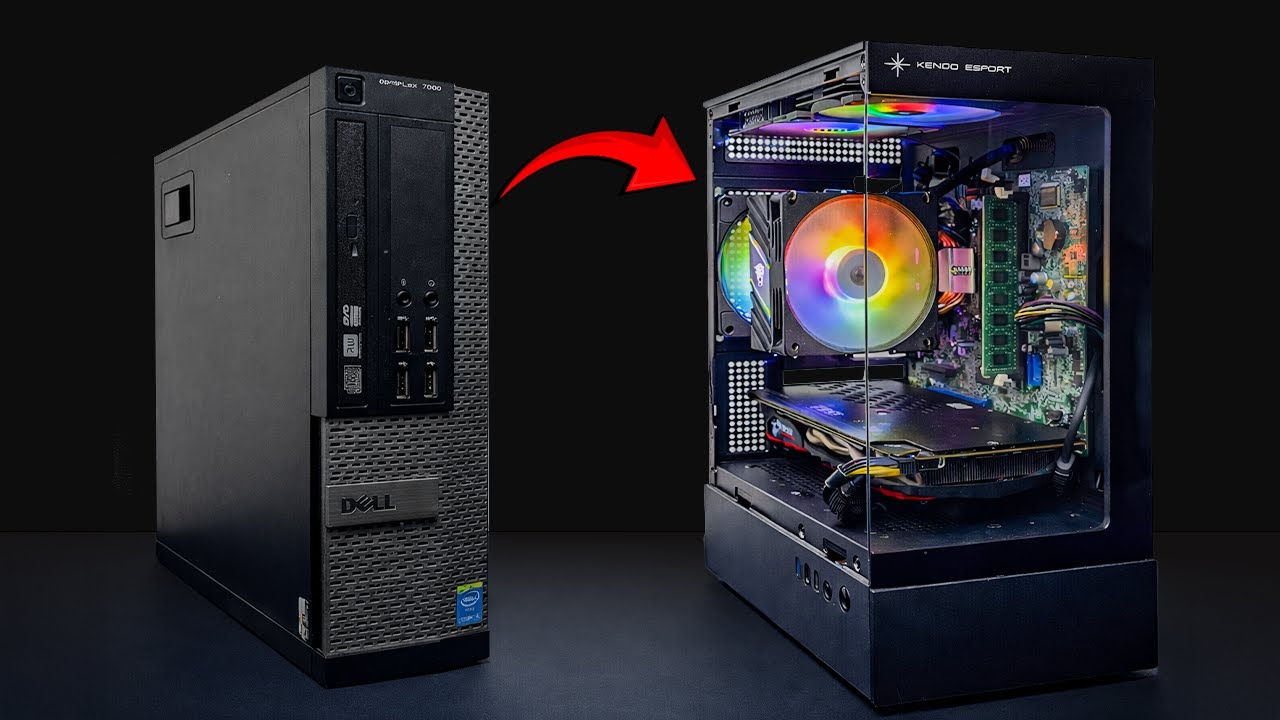 I BUILT A $180 GAMING PC! Optiplex SFF Case Swap!