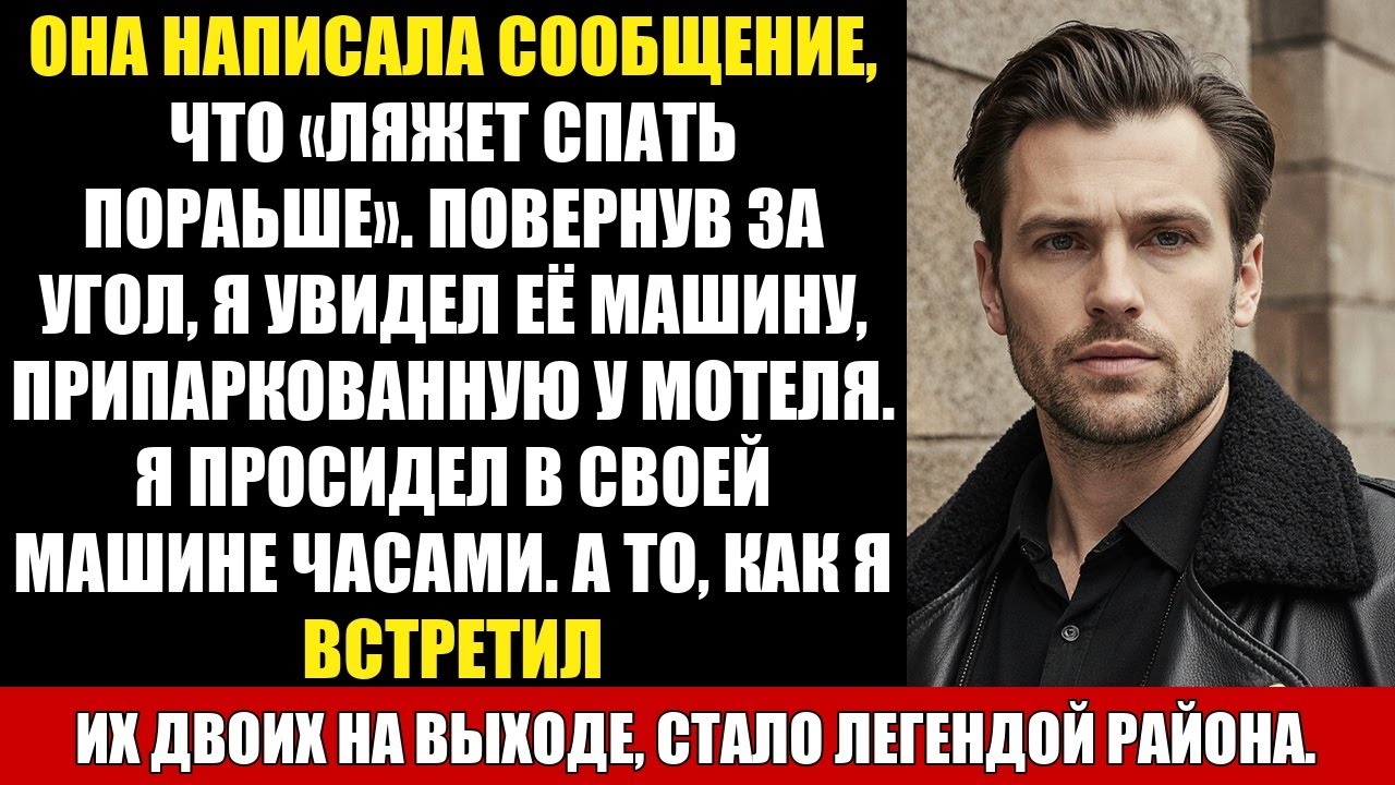 ОНА НАПИСАЛА СООБЩЕНИЕ, ЧТО «ЛЯЖЕТ СПАТЬ ПОРАЬШЕ». ПОВЕРНУВ ЗА УГОЛ, Я УВИДЕЛ ЕЁ МАШИНУ...