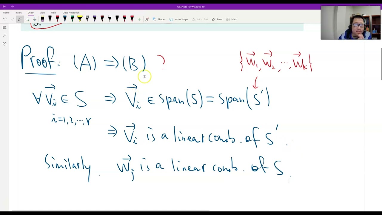 Theorem 4.3.2 (Determining if Two Sets Span the Same Space)
