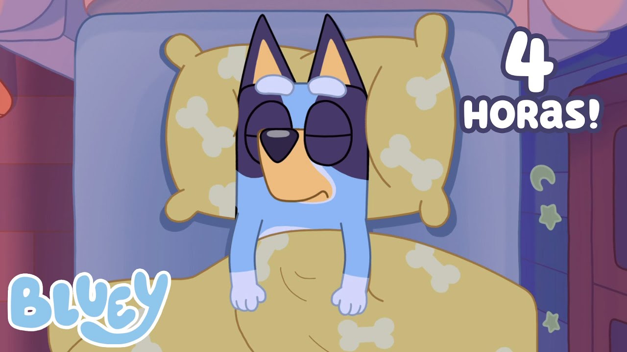 🔴EN VIVO: Bluey se prepara para irse a la cama 😴💙| 4 horas de sueño | Bluey Português Brasil Oficial