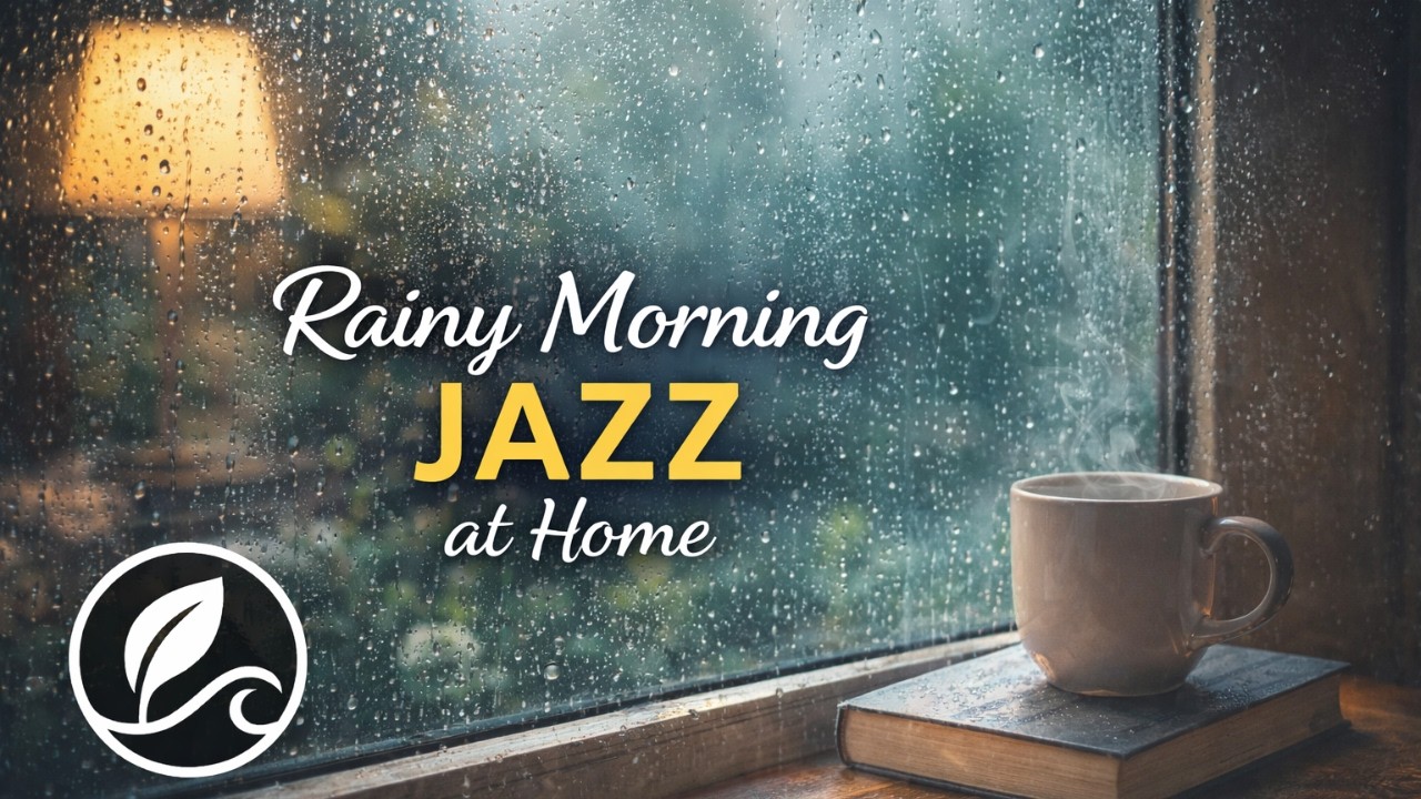 Rainy Morning Jazz at Home | Relaxing Jazz with Rain Sounds Sleep Stress Relief Calm Mind Meditation