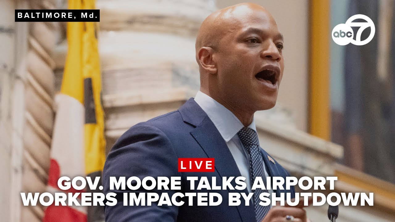 LIVE: Gov. Wes Moore talks government shutdown impact on TSA, traffic controllers in Maryland