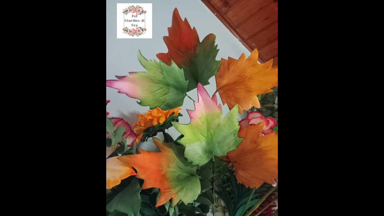 🍁Foglie autunnali decorative in gomma eva con cartamodello #diy #fommy #gommacrepla