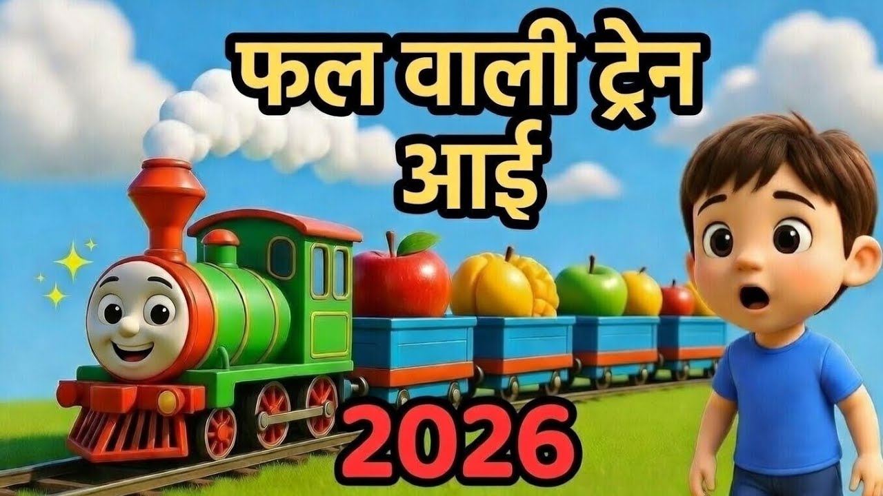 फलों वाली ट्रेन 🚂🍎 | Mazedar Phalo Ki Train | Hindi Nursery Rhymes for Kids