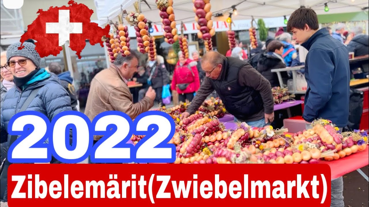BERNER ZIEBELEMÄRIT 2022|Zibelemärit (Zwiebelmarkt) - Bern|Onion Marke BERN SWITZERLAND 2022
