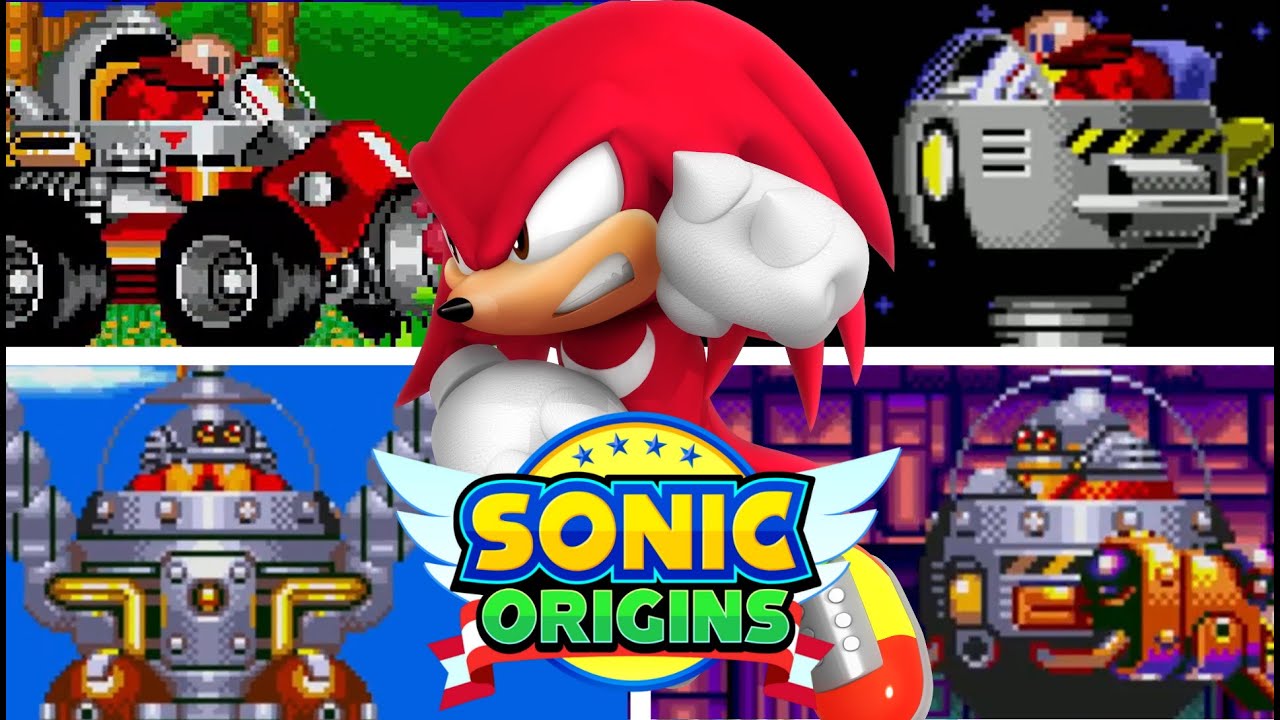 SONIC ORIGINS - All Bosses (As Super Knuckles)