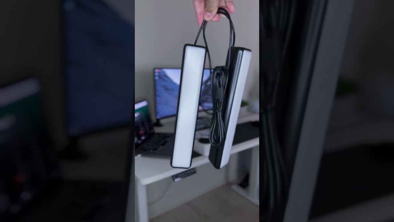 New Govee LED light bars for my desk setup #desksetup #homeoffice #productivity #workfromhome #tech