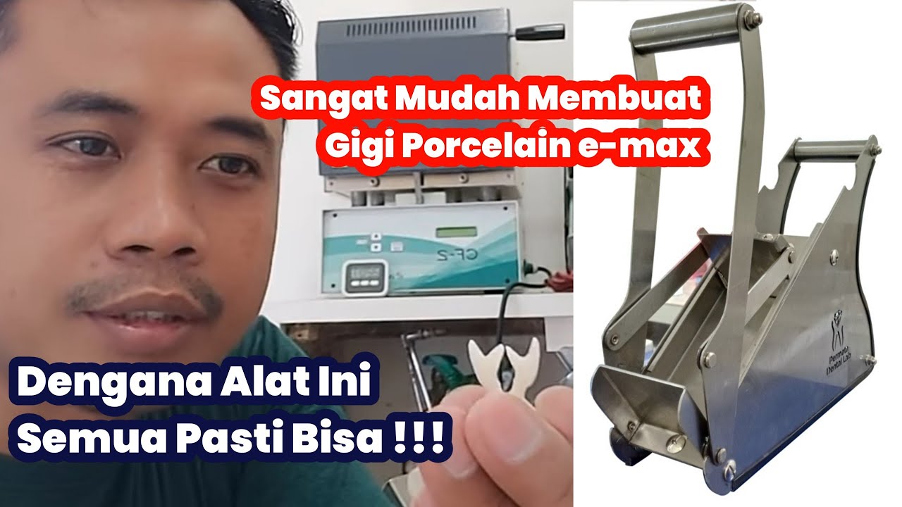 Proses Pembuatan e max dengan pres manual produk permata dental emax porcelain