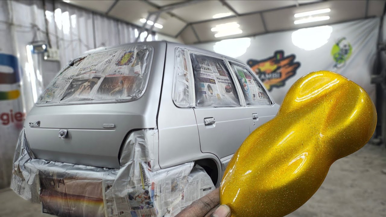 Humne ki humari 800 ko yellow candy + holographic silver flakes ke saath paint | first time ever.