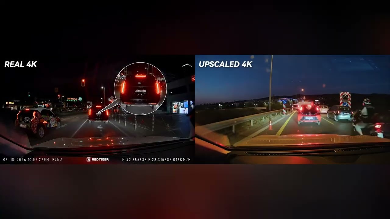 Drive with real 4K dash cam | Redtiger F7NA