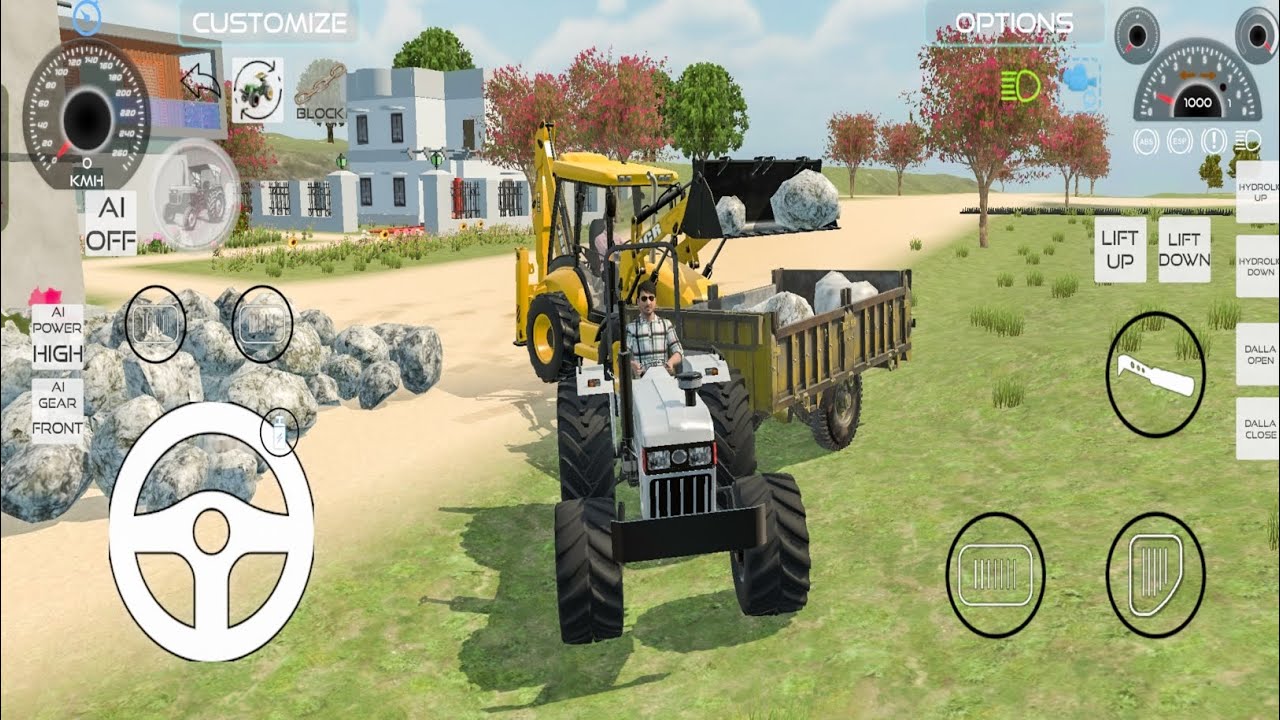 Aaj JCB se पथर load karne jana hai india vehicles simulator 3d 