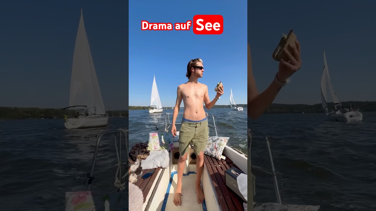 Tim Rasch auf sein 300&euro; Segelboot ⛵️ #bootsliebe #segelboot