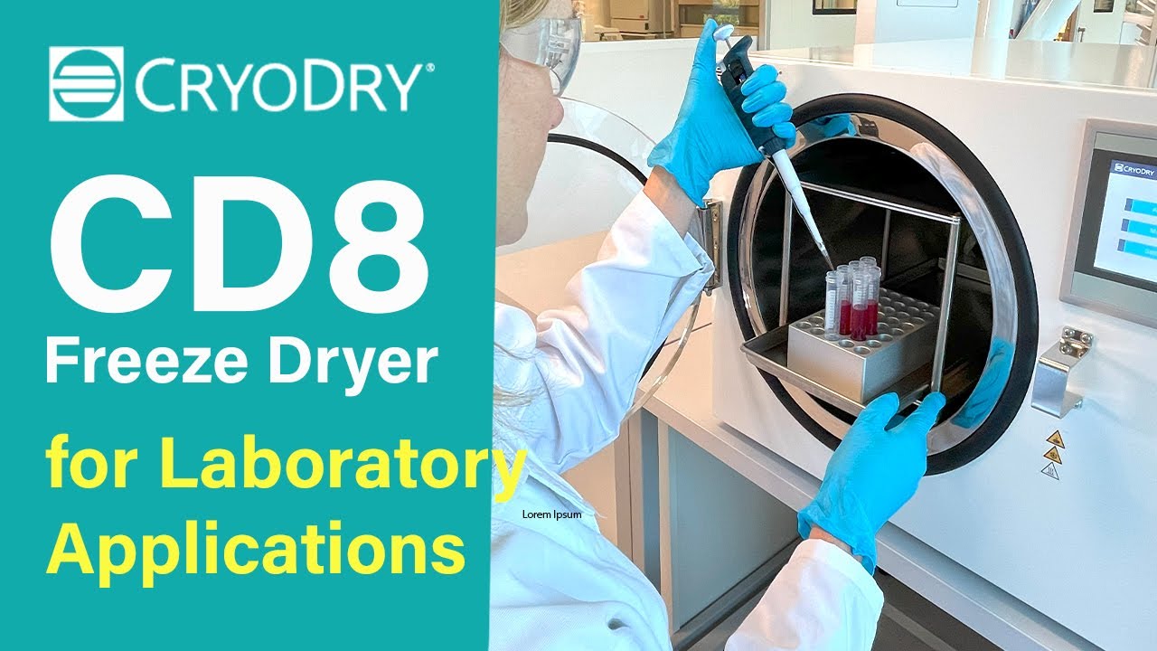 CryoDry CD8 Freeze Dryer for Laboratory Applications - Highlights and Features
