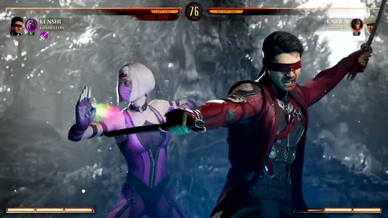Kenshi vs Cryomancer Raiden - Mortal Kombat 1