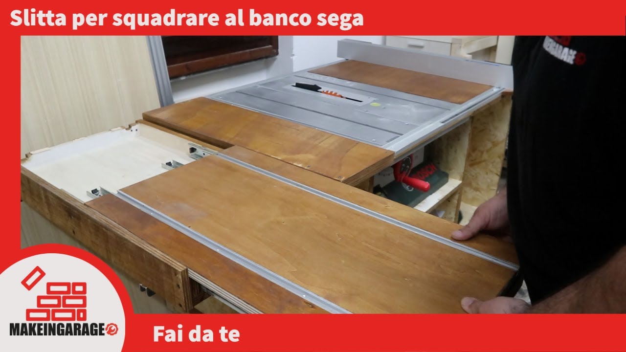 Slitta per squadrare al banco sega - Fai da te